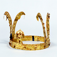 Image of "Crown, Attributed provenance: Gyeongsangnam-do, Korea, Three Kingdoms period (Gaya), 5th century (Important Art Object, Gift of the Ogura Foundation)"