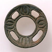 Image of "Clay Earring, Excavated at Nakatakase, Akiruno-shi, Tokyo, Jomon period, 2000–400 BC (Gift of Mr. Shiono Hanjuro)"