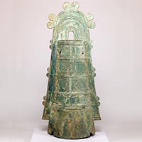 Image of "Dotaku (Bell-shaped bronze), Excavated at Oiwayama, Koshinohara, Yasu-shi, Shiga, Yayoi period, 1st–3rd century (Important Cultural Property)"