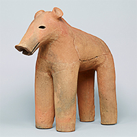 Image of "Haniwa (Terracotta tomb object), Boar, Excavated at Tenjin'yama, Sakai Kamitakeshi, Isesaki-shi, Gunma, Kofun period, 6th century (Important Cultural Property)"