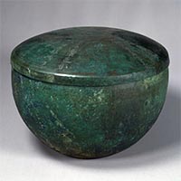 Image of "Lid of Cinerary Urn of Ihokibe Tokotarihime, Excavated at Miyanoshita, Kokufu-cho, Tottori-shi, Tottori, Nara period, dated 710 (Important Cultural Property)"