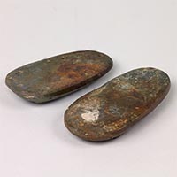 Image of "Stone Ritual Clogs, Excavated at Noge Otsuka Tumulus, Setagaya-ku, Tokyo, Kofun period, 5th century (Important Cultural Property, on exhibit through November 25, 2018)"