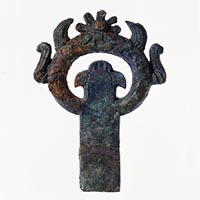 Image of "IRing-shaped Pommel, Floral design, Excavated at Todaijiyama Tumulus, Tenri-shi, Nara, Kofun period, 4th century (National Treasure)"