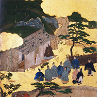 『大原御幸図屏風（部分）　長谷川久蔵筆　安土桃山時代・16世紀』の画像