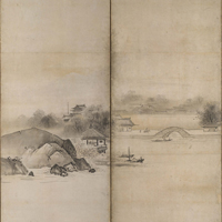 Image of "Landscape (detail), By Kano Tan'yu, Edo period, 17th century (Important Art Object, Gift of Mr. Nishiwaki Kenji)"