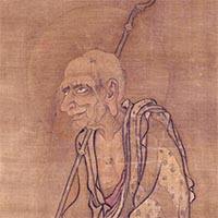 『重要文化財　十六羅漢図軸（部分）　蔡山筆 中国　元時代・14世紀』の画像