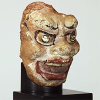 『鬼神像頭部　中国・クムトラ石窟大谷探検隊将来品　7～8世紀』の画像