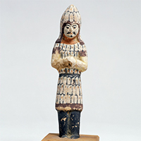 Image of "Warrior Tomb Figur, Astana Karakhoja Tombs, China, Otani collection, Tang dynasty, 8th century"