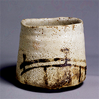 Image of "Tea Bowl, Known as "Hashi hime", Mino ware, Shino type, Azuchi-Momoyama - Edo period, 16th-17th century (Gift of Mr. Matsunaga Yasuzaemon)"