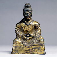 Image of "Seated Buddha, China, Sixteen Kingdoms period, 4th century"