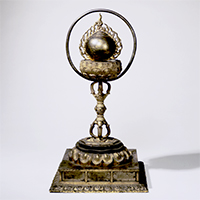 Image of "Container for Buddhist Relics in the Shape of a Flaming Wish-granting Jewel, Kamakura period, 13th-14th century (Important Cultural Property)"