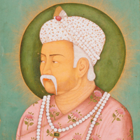 Image of "Mughal Emperor Akbar (detail), By Provincial Mughal school, India, 18th century"
