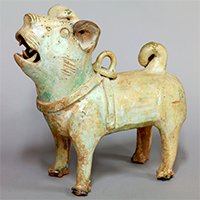 Image of "Dog, Green glaze, China, Eastern Han dynasty, 2nd&ndash;3rd century (Gift of Mr. Takeyoshi Michikazu)"