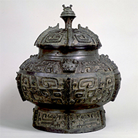 Image of "Bu Jar, Taotie design, China, Shang dynasty, 13th-11th century BC (Gift of Ms. Sakamoto Kiku)"
