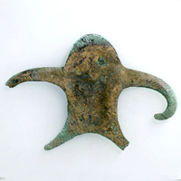 Image of "Human-shaped Object, Attributed provenance: Uttar Pradesh, India, Copper Hoard culture, ca. 1500 BC"