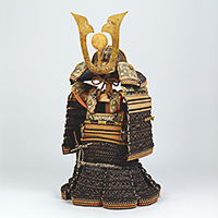 Image of "Domaru Type Armor, With lacing in kashidori style, red at shoulders, Passed down by the Akita clan, lords of Miharu domain, Mutsu province, Muromachi period, 15th century (Important Cultural Property, Gift of Mr. Akita Kazusue)"