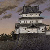 Image of "Former Edo Castle (detail), By Takahashi Yuichi, Dated 1872"