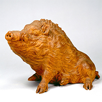 Image of "Wild Boar, By Ishikawa Komei, Dated 1912 (Gift of the artist)"
