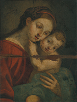 『重要文化財　聖母子像　ヨーロッパ　長崎奉行所旧蔵品　16～17世紀』の画像