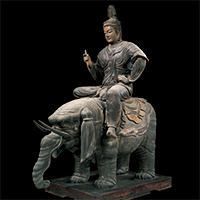 『国宝　帝釈天騎象像　平安時代・承和6年（839）　東寺蔵』の画像