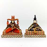 Image of "Hina Dolls, Gekubi (ivory head) type, Edo period, ca. 1850 (Gift of Mrs. Mitani Tei)"