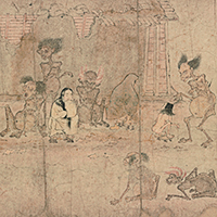 Image of "Gaki zoshi (Scroll of hungry ghosts) (detail), Heian period, 12th century (National Treasure)"