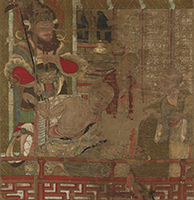 Image of "Sixteen Arhats: Fourteenth Arhat (detail), Heian period, 11th century (National Treasure)"