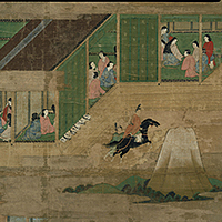 『聖徳太子絵伝（部分）　南北朝時代・14世紀　川合玉堂氏寄贈』の画像