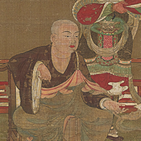 Image of "The Sixteenth Arhat, One of the Sixteen Arhats (detail), Heian period, 11th century (National Treasure)"