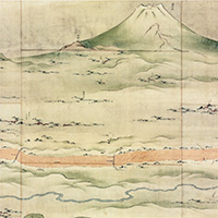 Image of "중요문화재　야구라자와길 그림 지도고텐바, 가미야마, 사노　1806년"