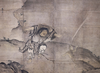 『蝦蟇鉄拐図　雪村周継筆　室町時代・16世紀』の画像