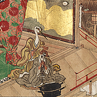 Image of "The Tale of a Sparrow Who Became a Buddhist Monk (detail), Muromachi - Azuchi-Momoyama period, 16th century (Gift of Ms. Mita Etsuko, On exhibit through September 29, 2019)"