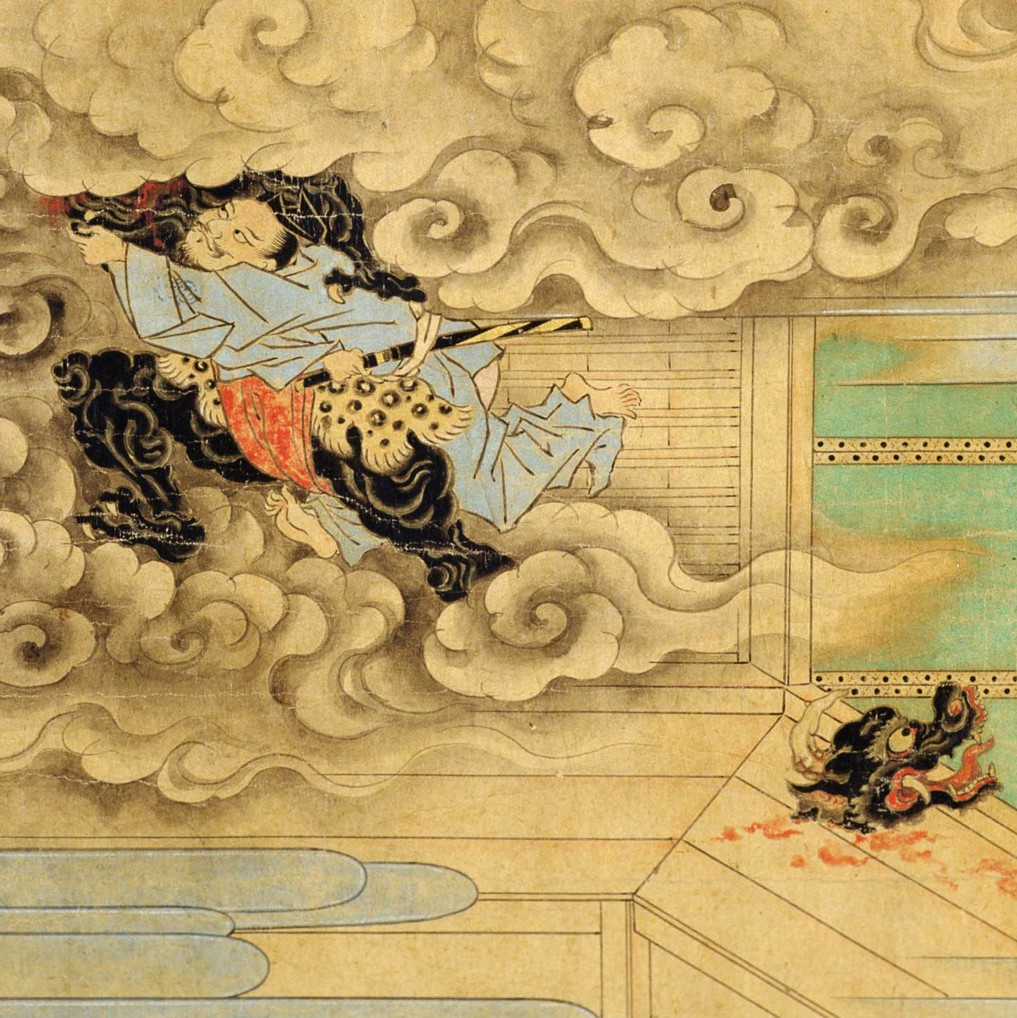 Image of "Illustrated Scroll of the Warrior Watanabe no Tsuna (detail), Muromachi period, 16th century"