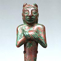 『定礎神像 （部分）　イラク南部出土　シュメル初期王朝時代・前2400年頃』の画像