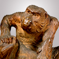 Image of "중요문화재　늙은 원숭이(부분)　1893년"