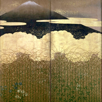 『武蔵野図屏風（部分）　筆者不詳　江戸時代・17世紀』の画像