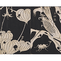 Image of ""Corn and Sea Bindweed" from the Album Exquisite Flowers from the Realm of Immortals, By Ito Jakuchu, Edo period, dated 1768"