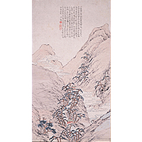 『重要文化財　松巒古寺図（部分）　田能村竹田筆　江戸時代・天保3年(1832)頃』の画像