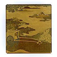 Image of "Sutra Box with a Lotus Pond, Heian period, 12th century (Important Cultural Property, Lent by Kongōji Temple, Osaka)"