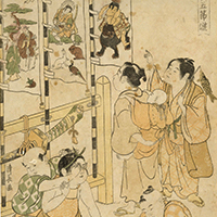 Image of "Five Festivals for Children: Boy's Festival (detail), By Torii Kiyonaga, Edo period, 18th century"