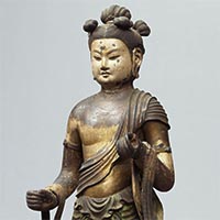 『文殊菩薩立像（部分）　鎌倉時代・13世紀』の画像