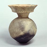 Image of "Jar with Double-lipped Mouth, "Haji" earthenware, Excavated at Shonai Site, Toyonaka-shi, Osaka, Kofun period, 3rd century (Gift of Mr. Hashimoto Sotaro)"