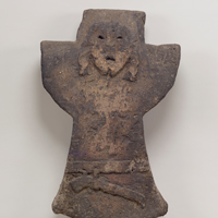 Image of "Warrior, Sekijin (Stone Tomb Figure) (detail), From Iwatoyama Tumulus, Yame-shi, Fukuoka, Kofun period, 6th century (Important Cultural Property)"