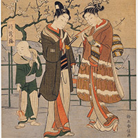 Image of "The Plum Garden (detail), By Suzuki Harunobu, Edo period, 18th century"