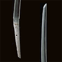 Image of "Long Sword (Tachi), Named “Mikazuki Munechika” (detail), By Munechika, Heian period, 10th–12th century (National Treasure, Gift of Mr. Watanabe Seiichiro)"