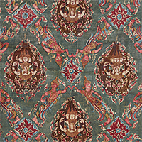 Image of "Textile with Buddhist DeitiesChintz (detail), Made for export to Thailand, 18th&ndash;19th century"