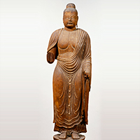 Image of "Standing Yakushi Nyorai (Bhaisajyaguru), Nara Period, 8th century, Toshodaiji Temple, Nara (National Treasure)"