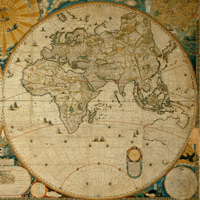 『重要文化財　地球図（部分）　ヨアン・ブラウ作　オランダ・アムステルダム　1648年　東京砲兵工廠寄贈』の画像