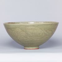 Image of "Bowl, Celadon glaze, Omachi, kamakura-shi, Knagawa, Kamakura period, 13th&ndash;14th century (Yuan dynasty, 14th century) (Important Cultural Property)"