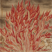 Image of "Hell Scroll (detail), Heian period, 12th century (National Treasure)"